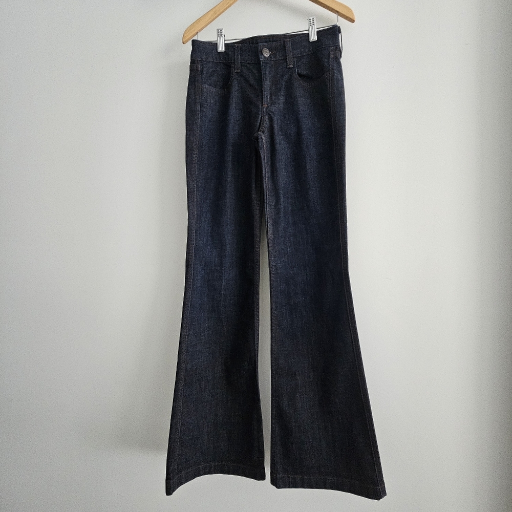 J. Crew Women's Dark Indigo High Heel Flare Jeans Size 27